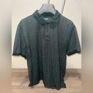 Old Navy Men's Dark Green Striped Polo